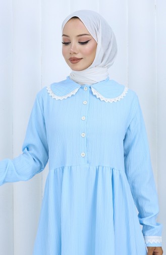 Blau Hijab Kleider 2145-02
