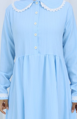 Blau Hijab Kleider 2145-02