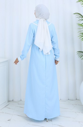 Blau Hijab Kleider 2145-02