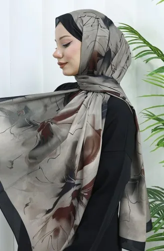 Patterned Soft Shawl 70316-08 Stone Black 70316-08