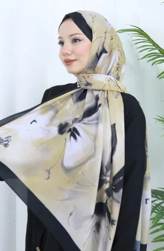 Châle Doux à Motifs 70316-12 Honey Foam Black 70316-12