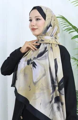 Châle Doux à Motifs 70316-12 Honey Foam Black 70316-12