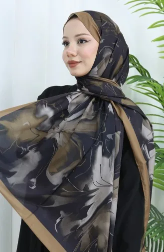 Patterned Soft Shawl 70316-13 Milk Coffee Anthracite 70316-13