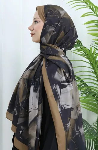 Patterned Soft Shawl 70316-13 Milk Coffee Anthracite 70316-13
