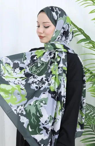 Gemusterter Weicher Schal 70317-08 Dunkelgrün Pistaziengrün 70317-08