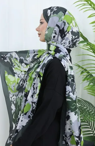 Gemusterter Weicher Schal 70317-08 Dunkelgrün Pistaziengrün 70317-08