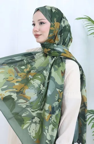 Patterned Soft Shawl 70318-01 Khaki 70318-01