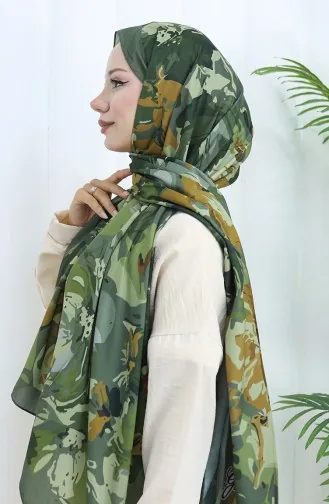 Patterned Soft Shawl 70318-01 Khaki 70318-01