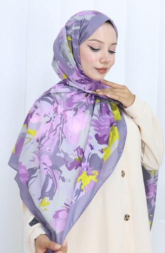 Desenli Soft Şal 70318-03 Lila