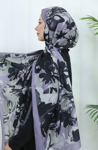 Patterned Soft Shawl 70318-04 Gray 70318-04
