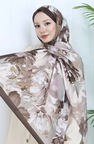 Gestreepte Zachte Sjaal 70318-06 Bruin 70318-06