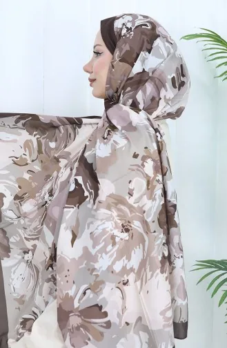 Gestreepte Zachte Sjaal 70318-06 Bruin 70318-06