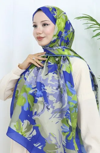 Châle Doux à Motifs 70318-12 Saks Vert Pistache 70318-12