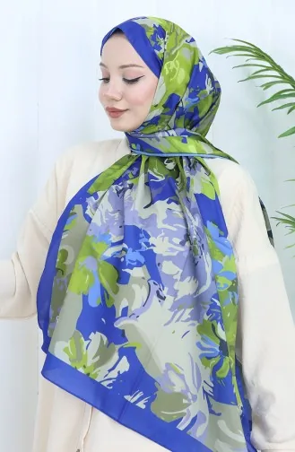 Châle Doux à Motifs 70318-12 Saks Vert Pistache 70318-12