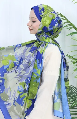 Châle Doux à Motifs 70318-12 Saks Vert Pistache 70318-12