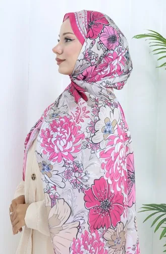 شال منقوش بزهرة الشمبانيا 70319-01 فوشيا 70319-01