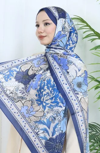 Champs Elysees Bloemenpatroon Sjaal 70319-05 Marineblauw 70319-05