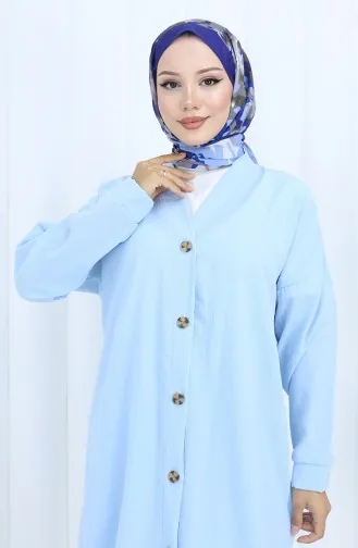 Zweiteiliger Anzug Mit Strickjacke Und Hose 0138-02 Blau 0138-02