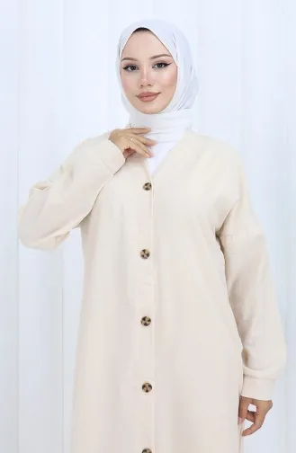 Zweiteiliger Anzug Mit Strickjacke Und Hose 0138-03 Beige 0138-03