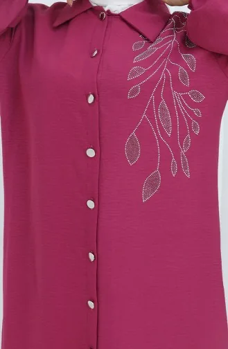 Aerobin Kumaş Tunik Pantolon İkili Takım 2134-01 Fuşya