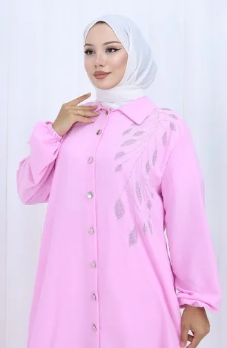 Ensemble Deux Pièces Tunique Et Pantalon En Tissu Aerobin 2134-04 Rose 2134-04