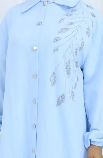 Ensemble Deux Pièces Tunique Et Pantalon En Tissu Aerobin 2134-05 Bleu Bébé 2134-05