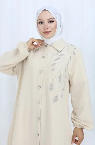 Aerobin Fabric Tunic Trousers Two Piece Suit 2134-06 Beige 2134-06