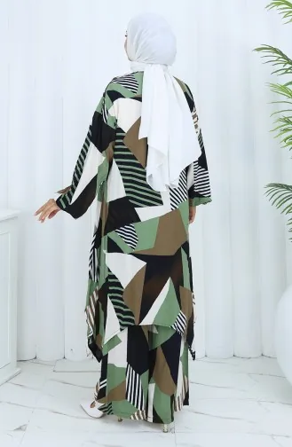 Viscose Stof Tuniek Broek Tweedelig Pak 2140-04 Khaki 2140-04