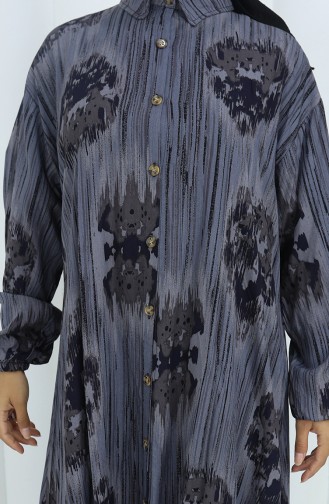 Viskon Kumaş Tunik Pantolon İkili Takım 2143-02 Gri