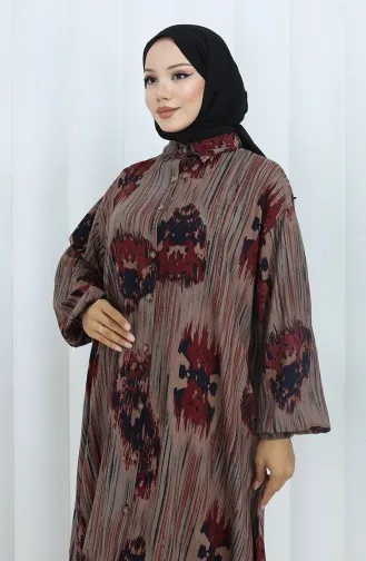 Viskose Stoff Tunika Hose Zweiteiler 2143-04 Ziegelrot 2143-04