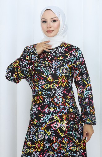 Schwarz Hijab Kleider 2135-01