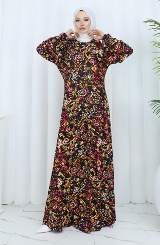 Schwarz Hijab Kleider 2135-02