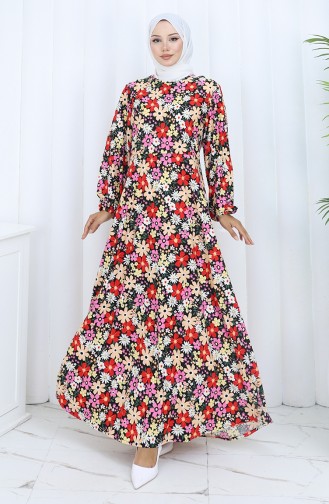Rosa Hijab Kleider 2135F-01
