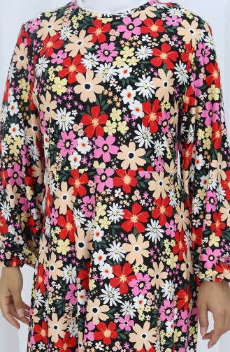 Rosa Hijab Kleider 2135F-01