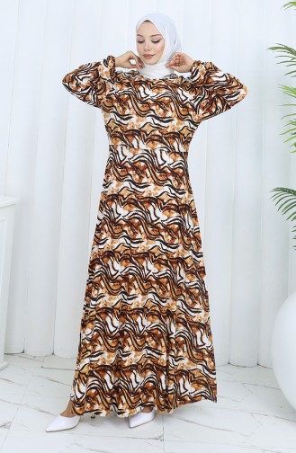 فستان بُني 2136A-01