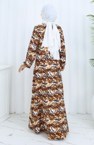 فستان بُني 2136A-01