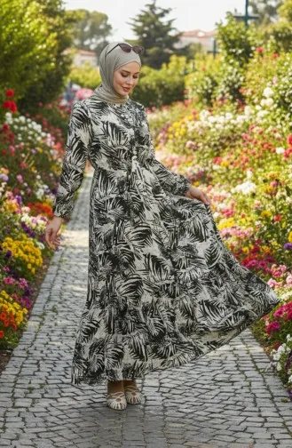 String Belted Viscose Dress 0417-01 Khaki 0417-01