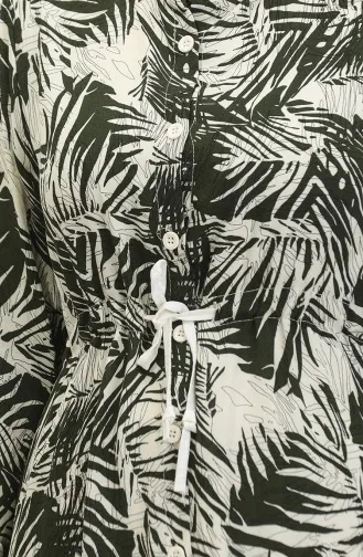 String Belted Viscose Dress 0417-01 Khaki 0417-01