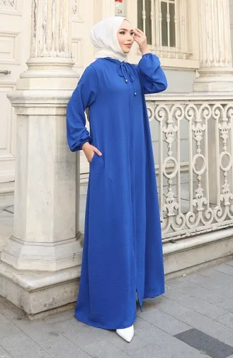 عباية بأكمام مرنة وسحاب 0140-04 ساكس 0140-04
