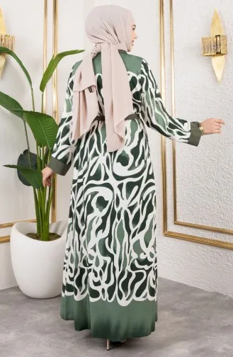Patterned Three-Piece Viscose Suit 0345-02 Khaki 0345-02