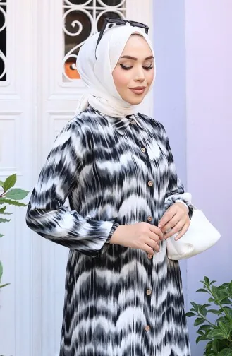 Viscose Stof Tuniek Broek Tweedelig Pak 0142-01 Zwart 0142-01