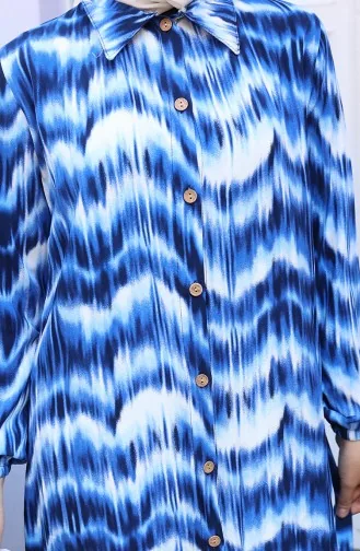 بدلة مزدوجة من قماش الفسكوز 0142-04 ساكس 0142-04