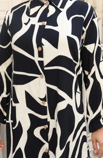 Ensemble Deux Pièces Tunique Et Pantalon En Viscose 0143-02 Noir 0143-02