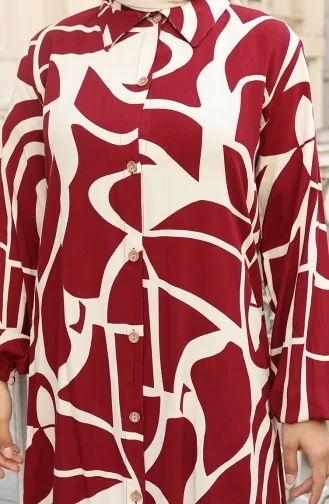 Viscose Stof Tuniek Broek Tweedelig Pak 0143-04 Bordeauxrood 0143-04