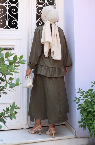 Dunkel Khaki Anzüge 0146-01