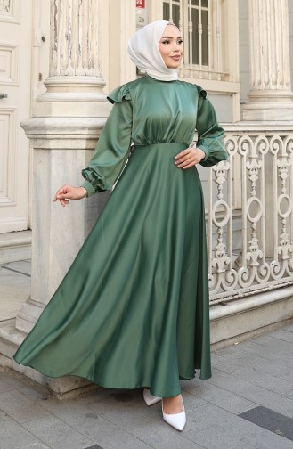Grün Hijab-Abendkleider 5805-06