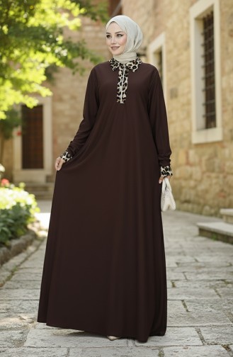 Brown İslamitische Jurk 0119-04