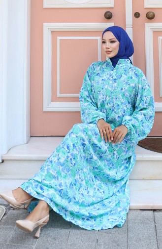 Green Hijab Dress 2148-03