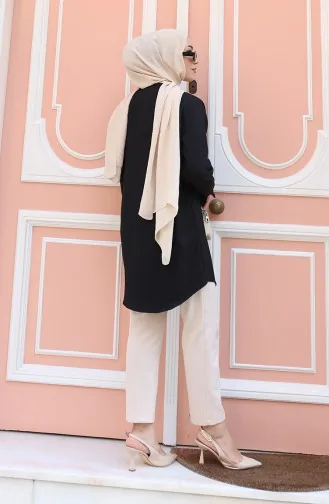 Tunique Boutonnée 0147-01 Noire 0147-01