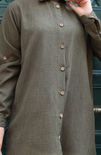 Düğmeli Tunik 0147-03 Haki